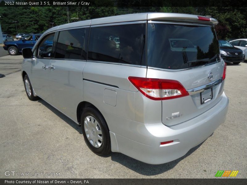 Brilliant Silver / Gray 2012 Nissan Quest 3.5 S