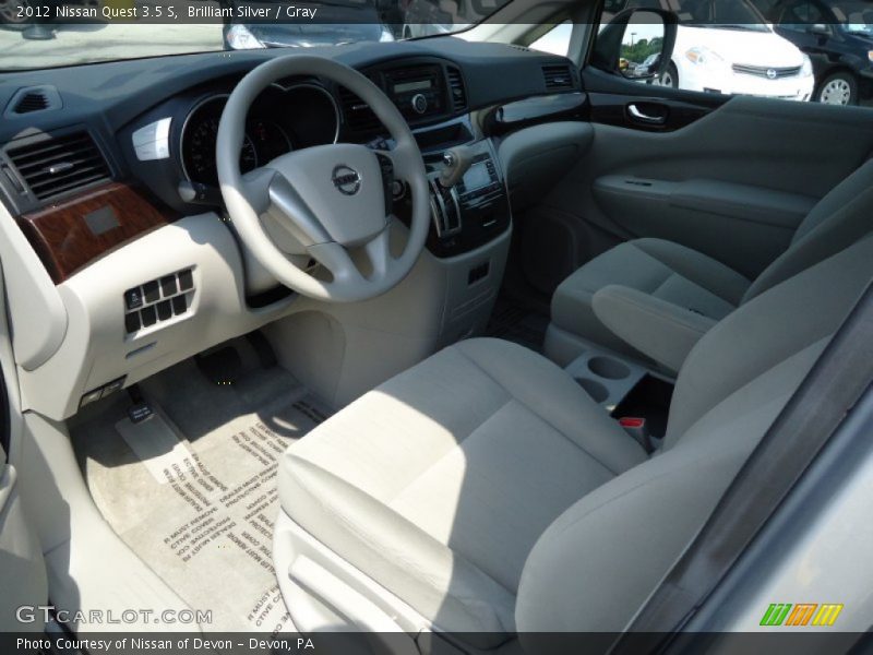 Brilliant Silver / Gray 2012 Nissan Quest 3.5 S