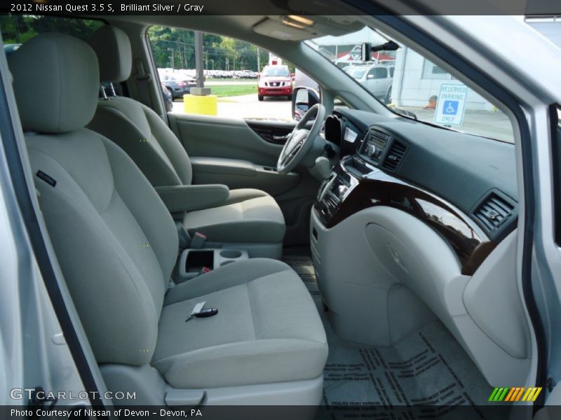 Brilliant Silver / Gray 2012 Nissan Quest 3.5 S