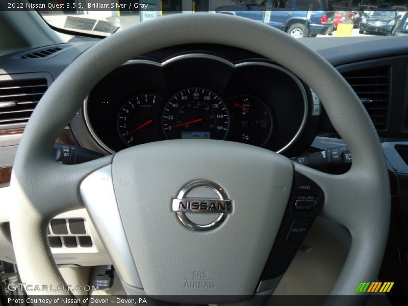 Brilliant Silver / Gray 2012 Nissan Quest 3.5 S