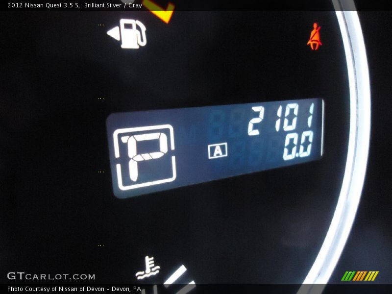 Brilliant Silver / Gray 2012 Nissan Quest 3.5 S
