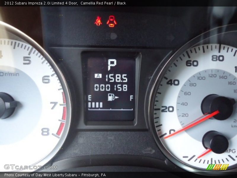Camellia Red Pearl / Black 2012 Subaru Impreza 2.0i Limited 4 Door