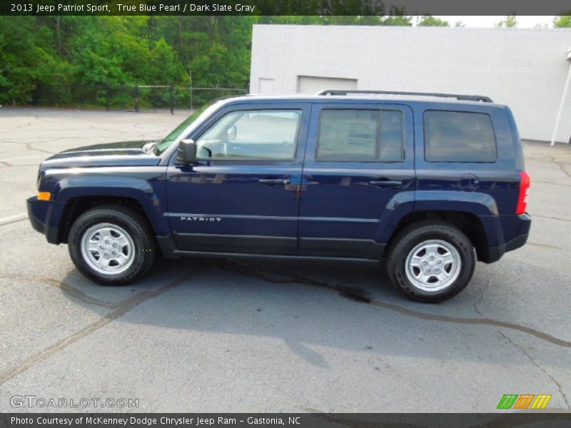 True Blue Pearl / Dark Slate Gray 2013 Jeep Patriot Sport