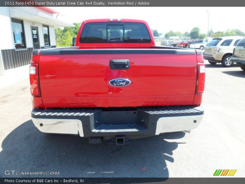 Vermillion Red / Adobe 2011 Ford F450 Super Duty Lariat Crew Cab 4x4 Dually