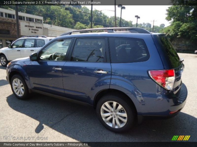 Marine Blue Pearl / Platinum 2013 Subaru Forester 2.5 X Premium