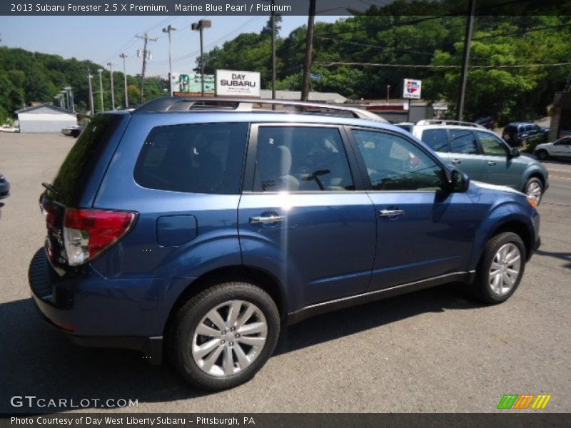 Marine Blue Pearl / Platinum 2013 Subaru Forester 2.5 X Premium