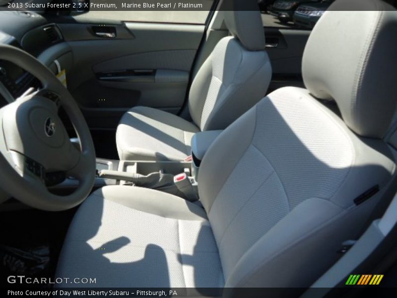 Marine Blue Pearl / Platinum 2013 Subaru Forester 2.5 X Premium