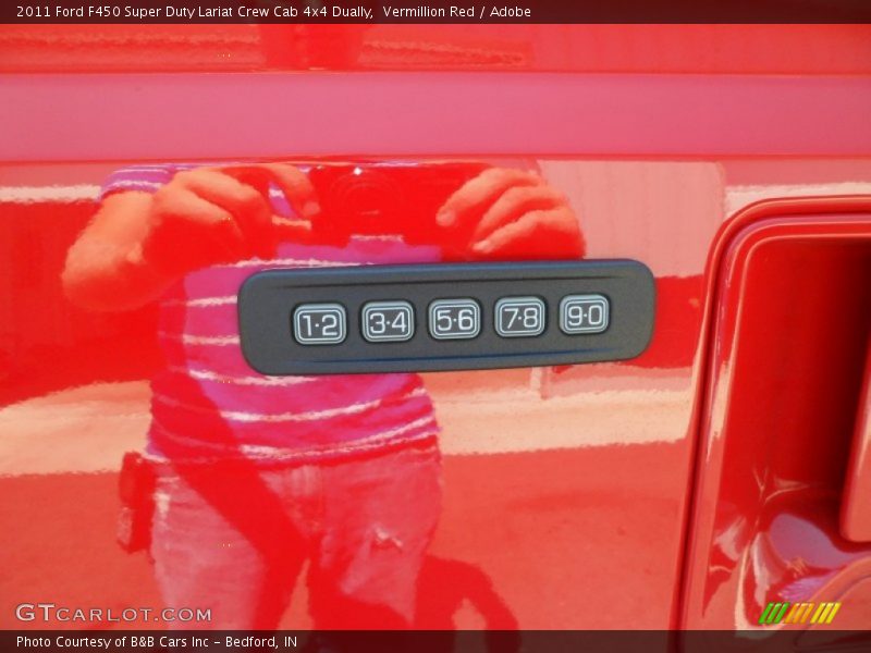 Vermillion Red / Adobe 2011 Ford F450 Super Duty Lariat Crew Cab 4x4 Dually