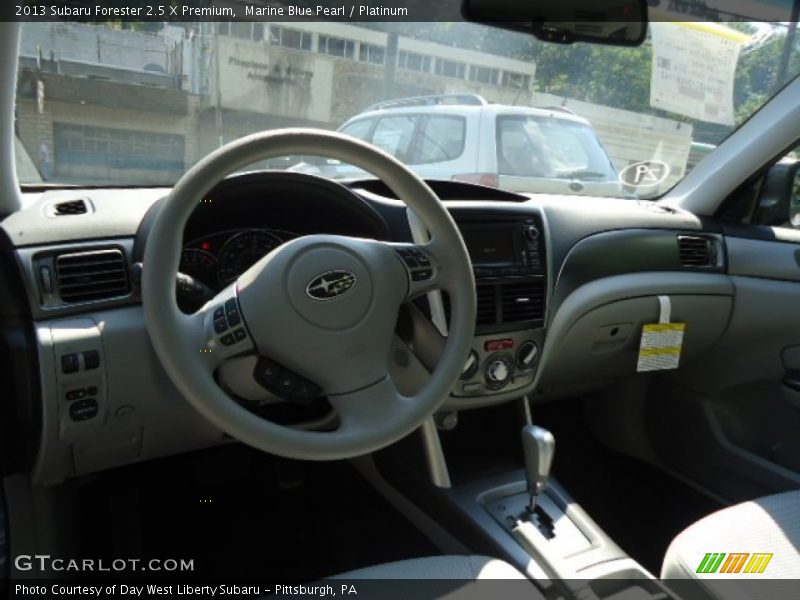 Marine Blue Pearl / Platinum 2013 Subaru Forester 2.5 X Premium