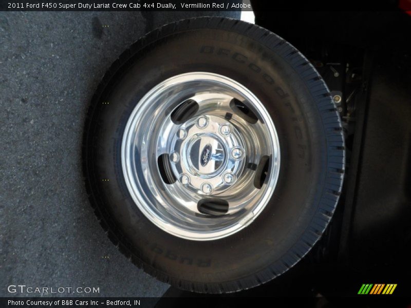 Vermillion Red / Adobe 2011 Ford F450 Super Duty Lariat Crew Cab 4x4 Dually