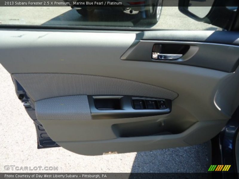 Marine Blue Pearl / Platinum 2013 Subaru Forester 2.5 X Premium