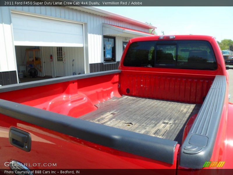 Vermillion Red / Adobe 2011 Ford F450 Super Duty Lariat Crew Cab 4x4 Dually