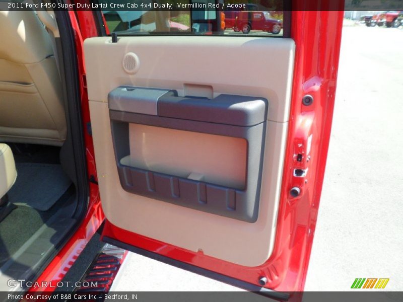 Vermillion Red / Adobe 2011 Ford F450 Super Duty Lariat Crew Cab 4x4 Dually