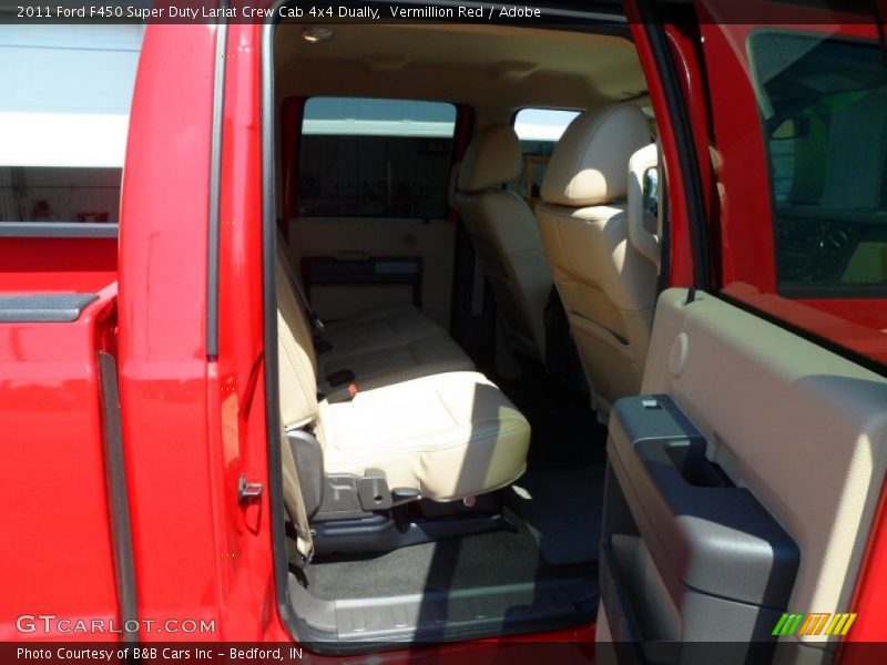 Vermillion Red / Adobe 2011 Ford F450 Super Duty Lariat Crew Cab 4x4 Dually
