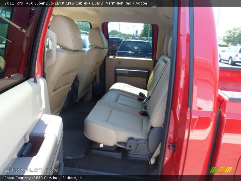 Rear Seat of 2011 F450 Super Duty Lariat Crew Cab 4x4 Dually
