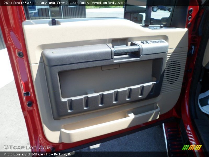 Vermillion Red / Adobe 2011 Ford F450 Super Duty Lariat Crew Cab 4x4 Dually