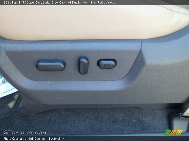 Vermillion Red / Adobe 2011 Ford F450 Super Duty Lariat Crew Cab 4x4 Dually