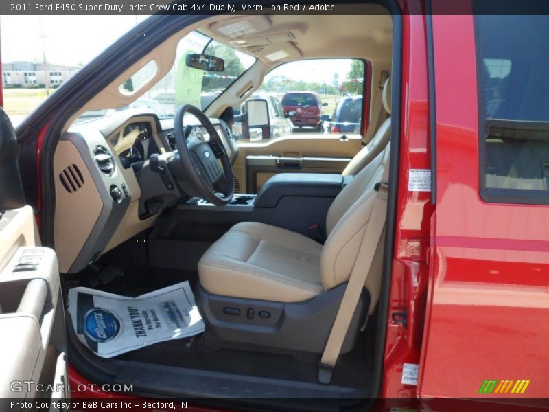 Front Seat of 2011 F450 Super Duty Lariat Crew Cab 4x4 Dually