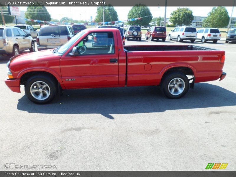 Bright Red / Graphite 1998 Chevrolet S10 LS Regular Cab