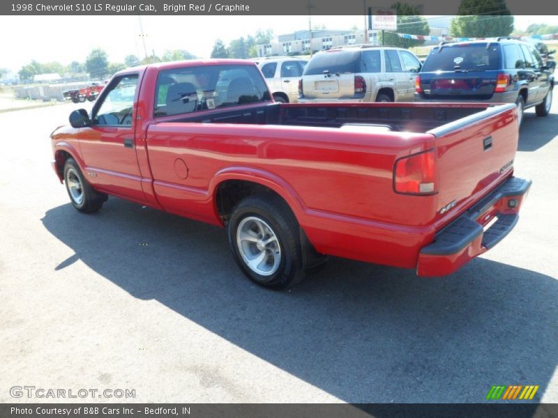 Bright Red / Graphite 1998 Chevrolet S10 LS Regular Cab