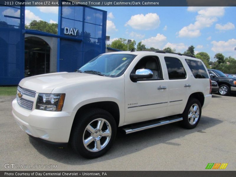 White Diamond Tricoat / Light Cashmere/Dark Cashmere 2013 Chevrolet Tahoe LTZ 4x4