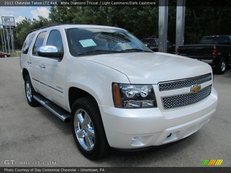 White Diamond Tricoat / Light Cashmere/Dark Cashmere 2013 Chevrolet Tahoe LTZ 4x4