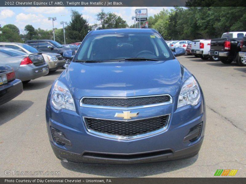 Twilight Blue Metallic / Jet Black 2012 Chevrolet Equinox LT AWD