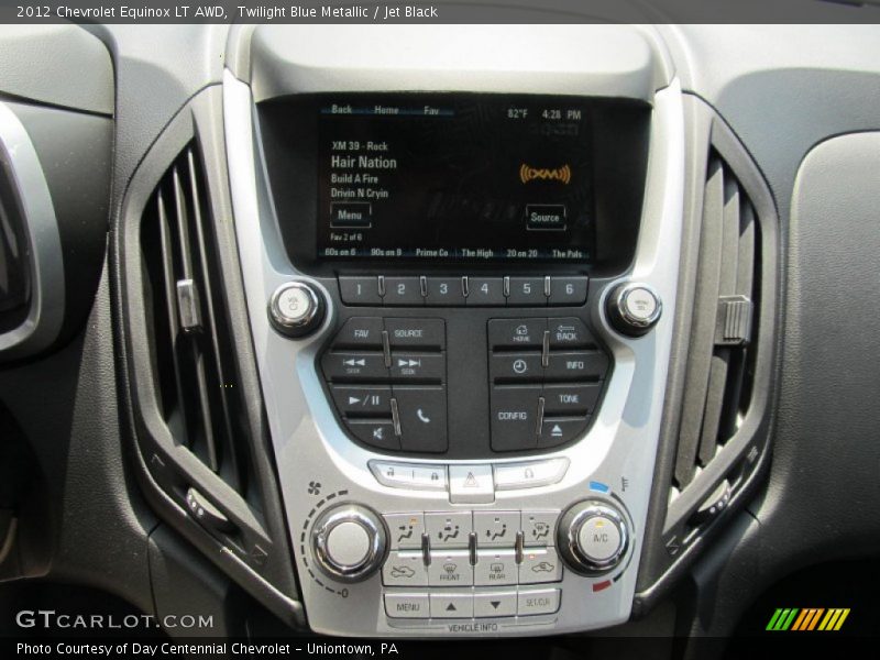 Twilight Blue Metallic / Jet Black 2012 Chevrolet Equinox LT AWD