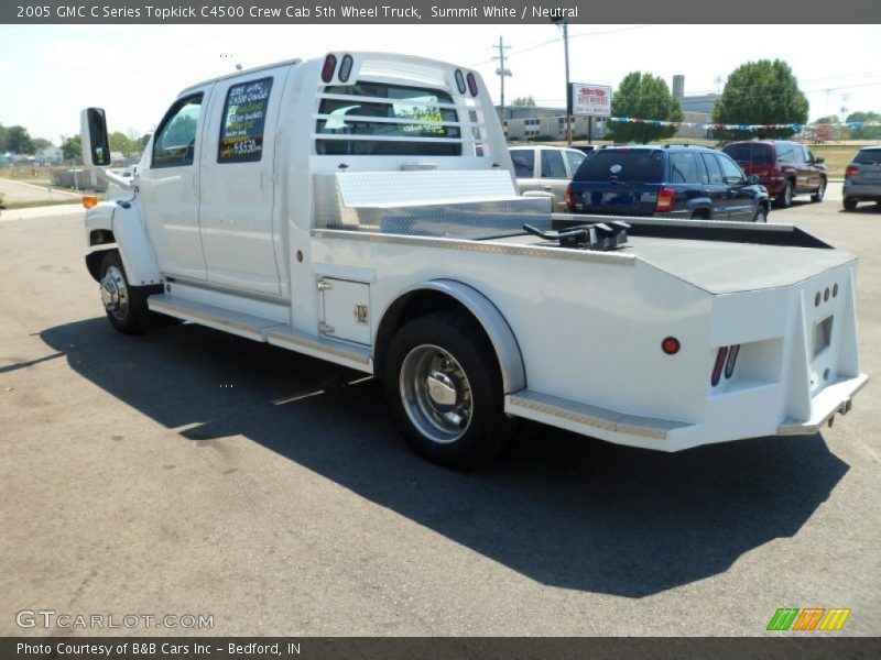 Summit White / Neutral 2005 GMC C Series Topkick C4500 Crew Cab 5th Wheel Truck