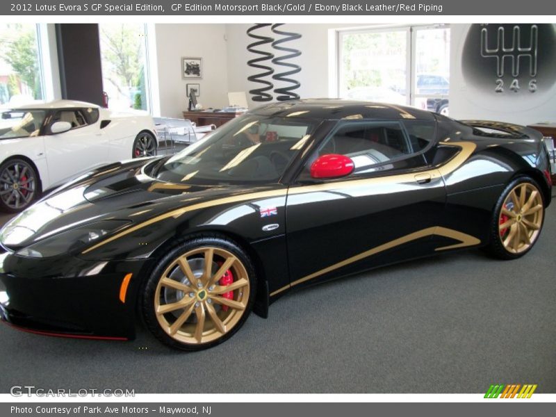 GP Edition Motorsport Black/Gold / Ebony Black Leather/Red Piping 2012 Lotus Evora S GP Special Edition