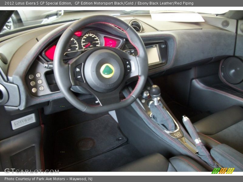 Ebony Black Leather/Red Piping Interior - 2012 Evora S GP Special Edition 