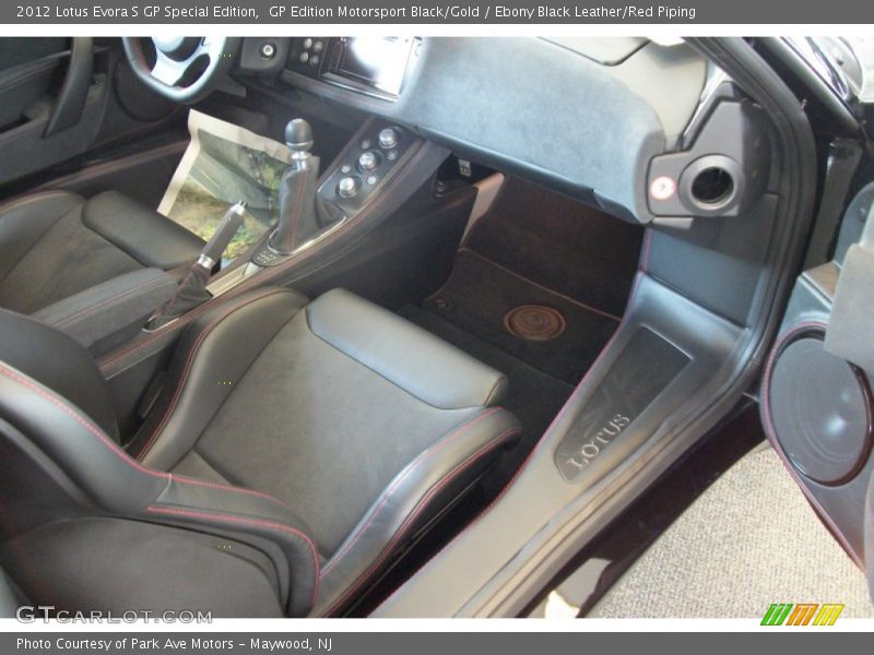  2012 Evora S GP Special Edition Ebony Black Leather/Red Piping Interior