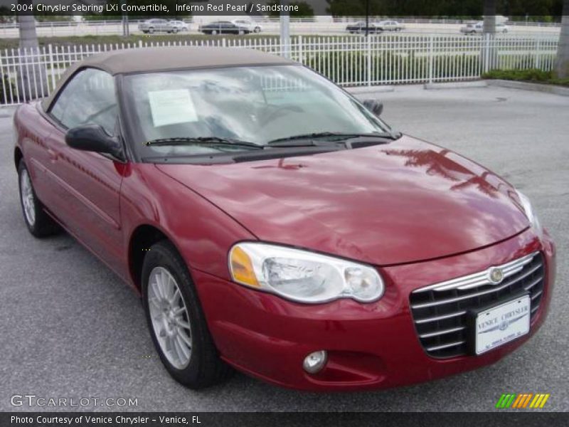 Inferno Red Pearl / Sandstone 2004 Chrysler Sebring LXi Convertible