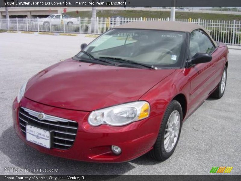 Inferno Red Pearl / Sandstone 2004 Chrysler Sebring LXi Convertible