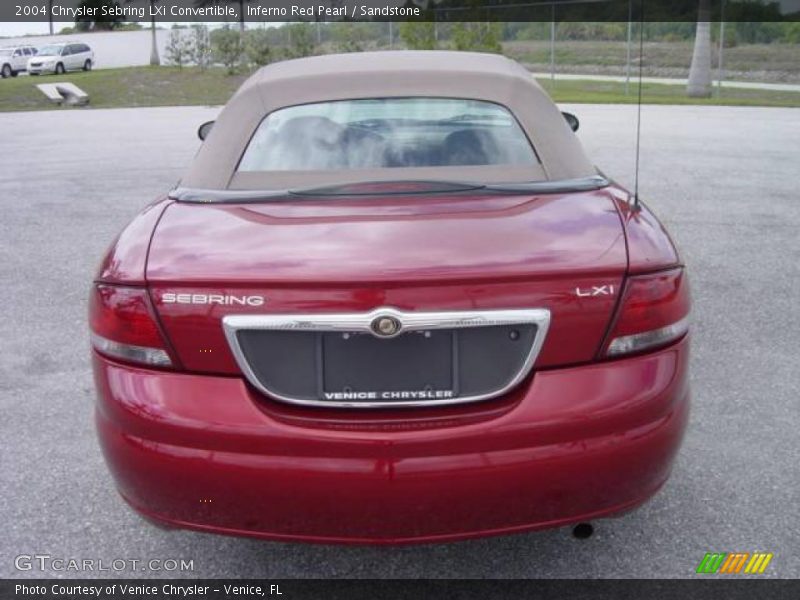 Inferno Red Pearl / Sandstone 2004 Chrysler Sebring LXi Convertible