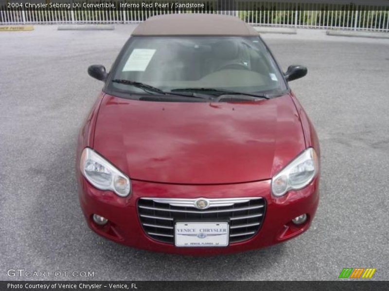 Inferno Red Pearl / Sandstone 2004 Chrysler Sebring LXi Convertible