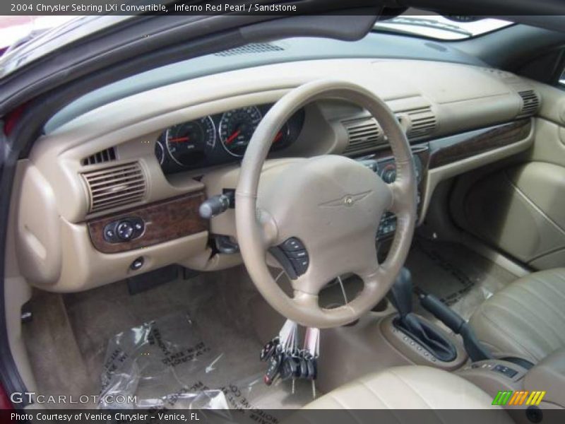 Inferno Red Pearl / Sandstone 2004 Chrysler Sebring LXi Convertible