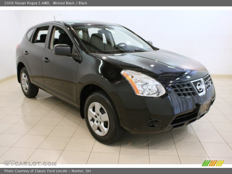 Wicked Black / Black 2009 Nissan Rogue S AWD