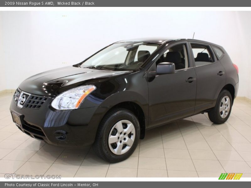 Wicked Black / Black 2009 Nissan Rogue S AWD