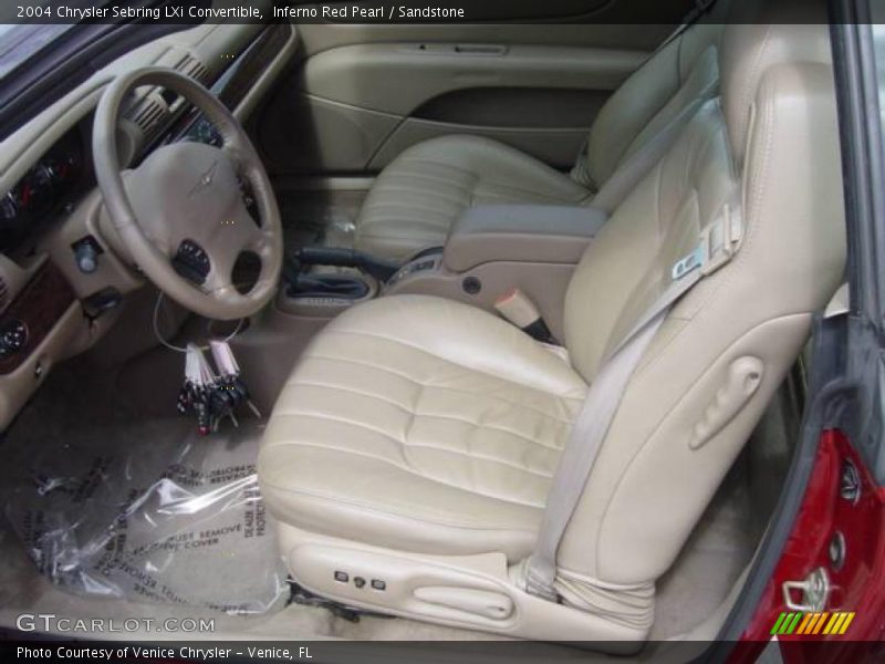 Inferno Red Pearl / Sandstone 2004 Chrysler Sebring LXi Convertible