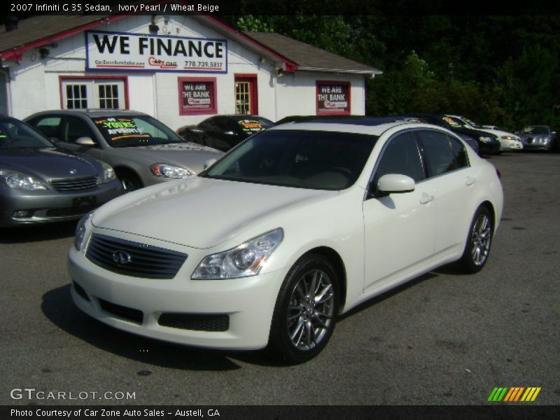 Ivory Pearl / Wheat Beige 2007 Infiniti G 35 Sedan