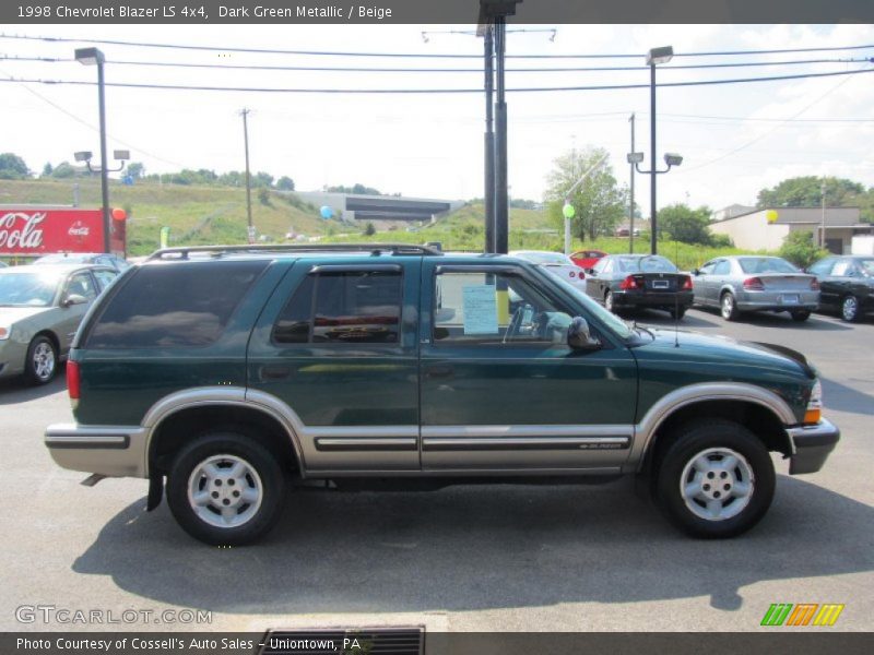 Dark Green Metallic / Beige 1998 Chevrolet Blazer LS 4x4