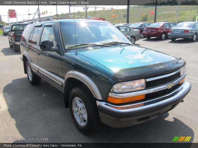Dark Green Metallic / Beige 1998 Chevrolet Blazer LS 4x4