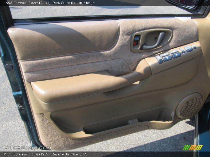 Dark Green Metallic / Beige 1998 Chevrolet Blazer LS 4x4