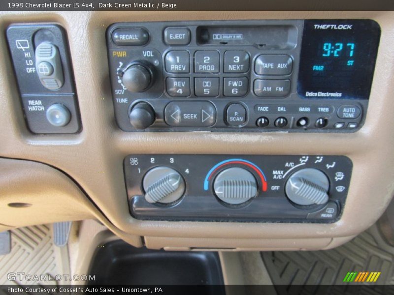 Controls of 1998 Blazer LS 4x4