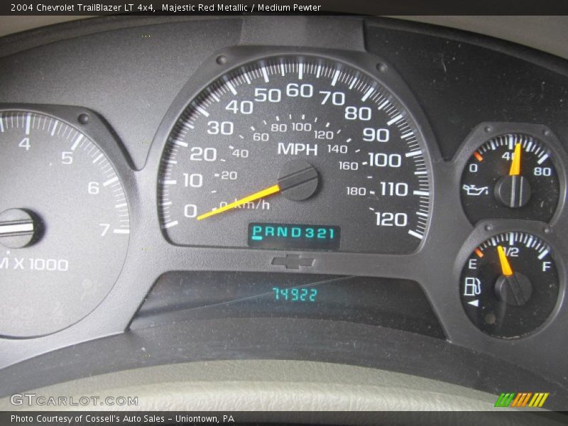 Majestic Red Metallic / Medium Pewter 2004 Chevrolet TrailBlazer LT 4x4