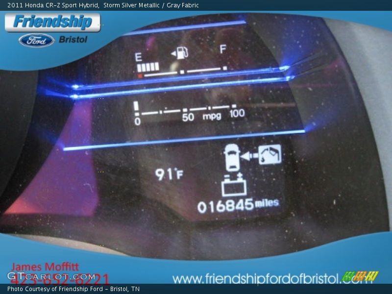 Storm Silver Metallic / Gray Fabric 2011 Honda CR-Z Sport Hybrid
