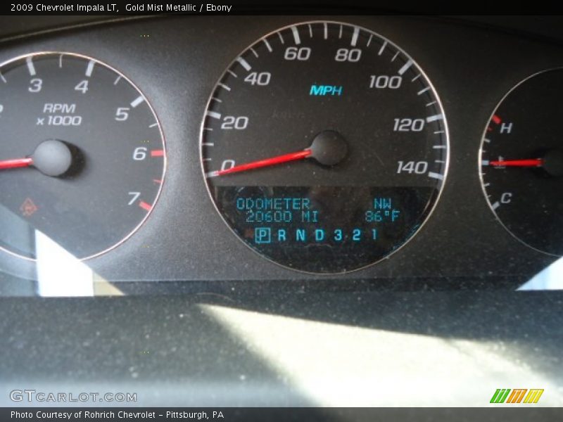 Gold Mist Metallic / Ebony 2009 Chevrolet Impala LT