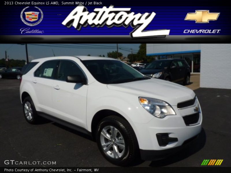 Summit White / Jet Black 2013 Chevrolet Equinox LS AWD