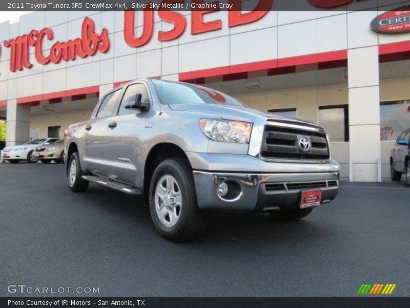 Silver Sky Metallic / Graphite Gray 2011 Toyota Tundra SR5 CrewMax 4x4